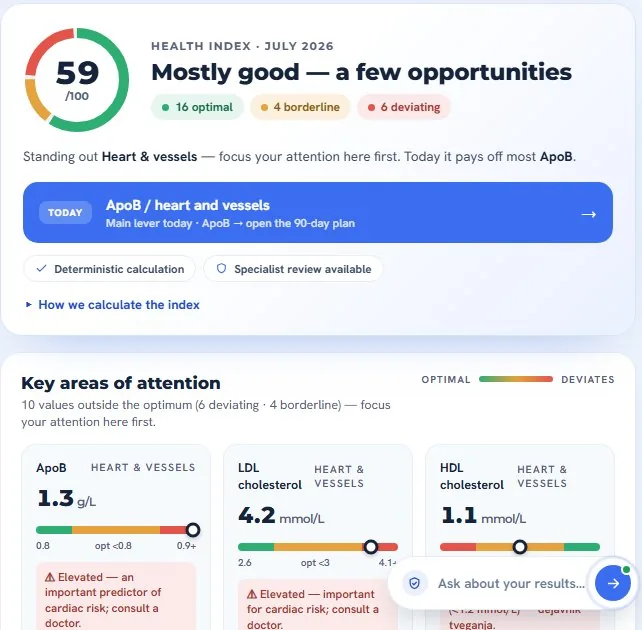 Home screen with the chat entry